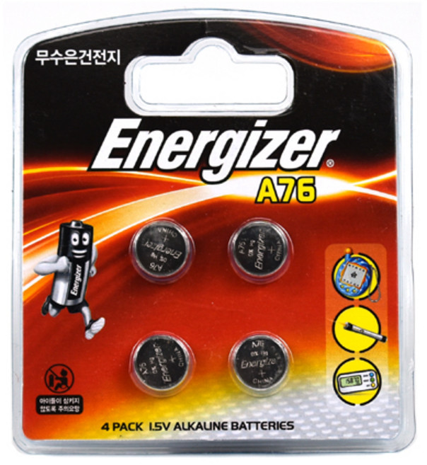 에너자이저 코인 리튬 전지 LR44 4개입