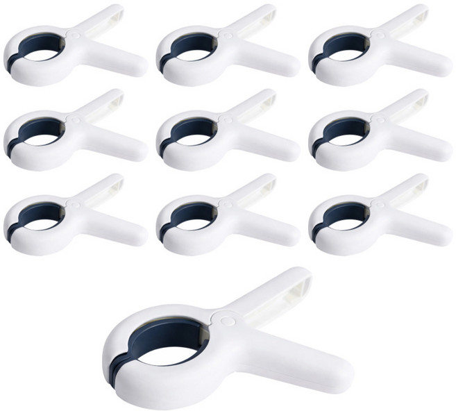 원더블 다용도 중형 빨래 집게, 10개, 화이트