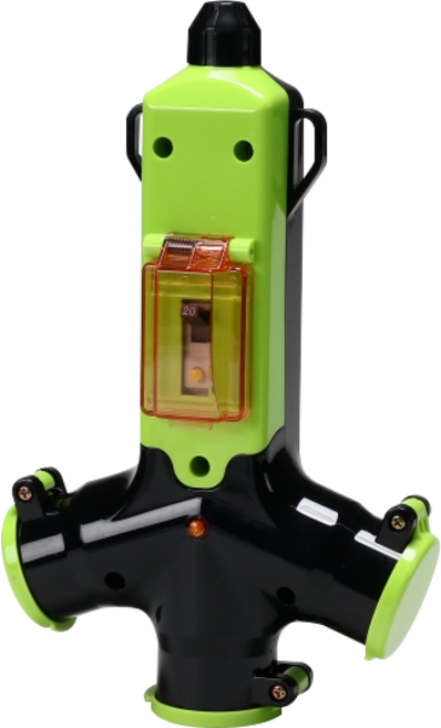 방우형 멀티 콘센트 3way 3구 누전차단기내장, 1개