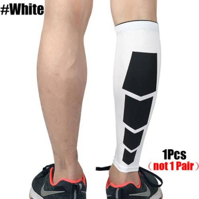 TopRunn 1Pcs 축구 신 가드 송아지 압축 슬리브-주자 용 다리 압축 양말 신 부목 및 송아지 통증 완화, 8) White - L, 1개