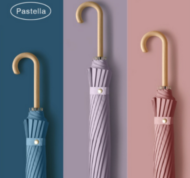 [샬롬] 파스텔 장우산 16K 튼튼한 예쁜 10가지 색상