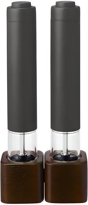 레꼴뜨 전동 솔트 페퍼 그라인더 다크그레이, 22ml, 2개