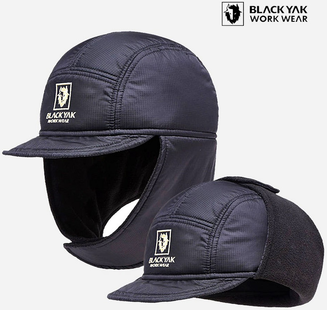 블랙야크 방한모자 S-고소모 귀도리 겨울모자, 블랙, 1개, 1개입