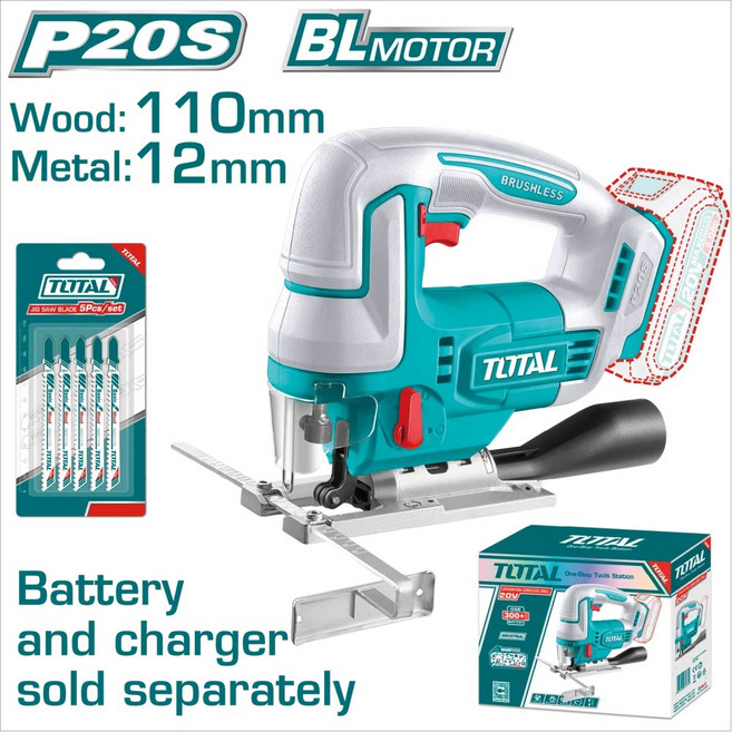 TOTAL 20V 鋰電無刷線鋸機 TJSLI1008 Wood: 110mm Metal: 12mm, 1個