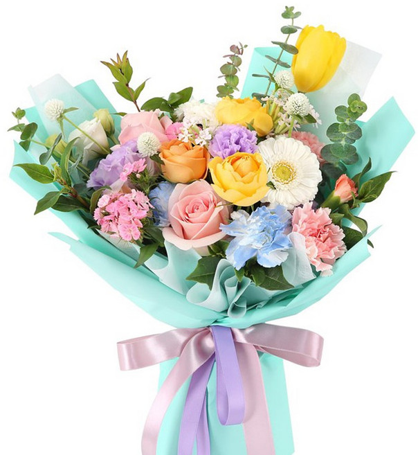 (오늘도착) 99플라워 베스트 꽃선물 모음 - 생일 기념일 당일꽃배달 꽃바구니 꽃다발 전국당일배송 생화, 23.[ST-C612]맑은날의꽃다발