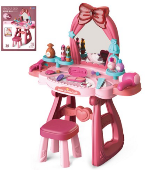 바니랜드 메이크업 데스크 러블리 화장대, 혼합색상, 4개