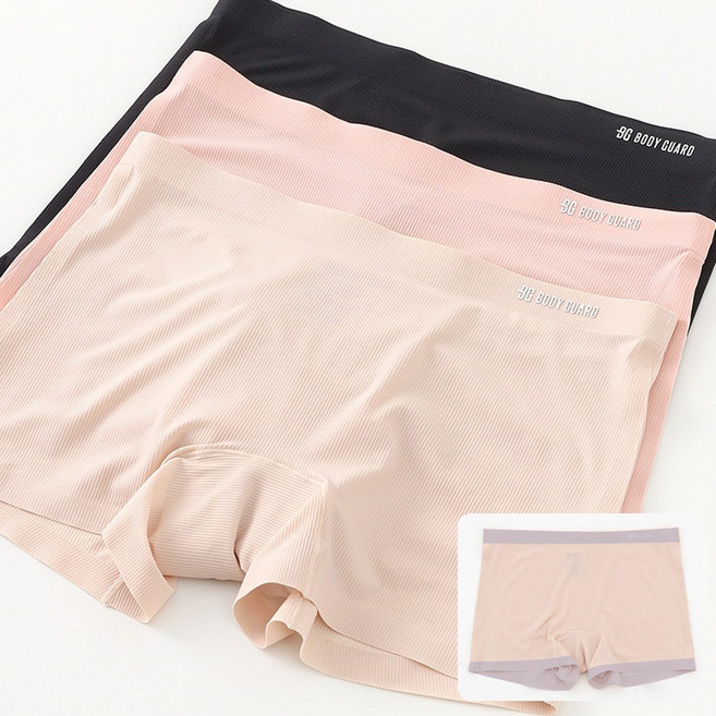 보디가드 네모팬티 여성드로즈팬티 사각 심리스팬티 3매입 세트