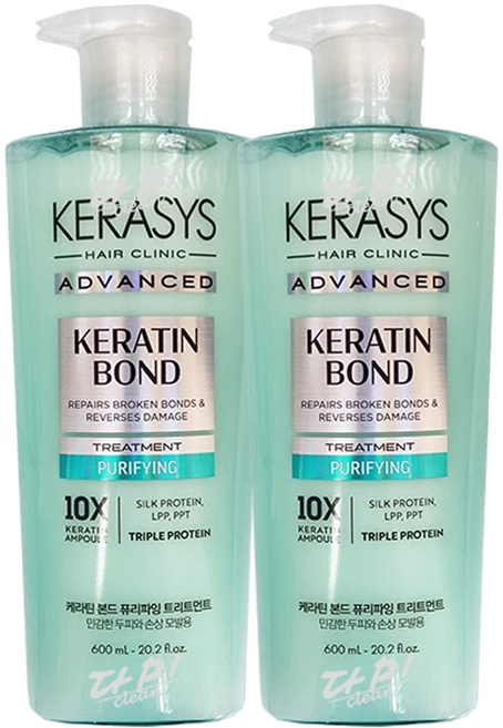케라시스 어드밴스드 케라틴 본드 퓨리파잉 트리트먼트, 2개, 600ml - 쿠팡