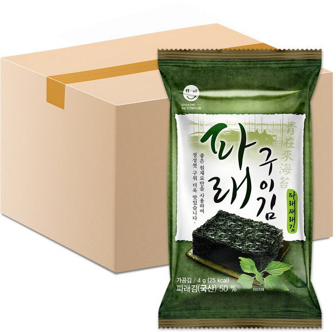 파래 구이 김 도시락김 4g 72개 (1박스)