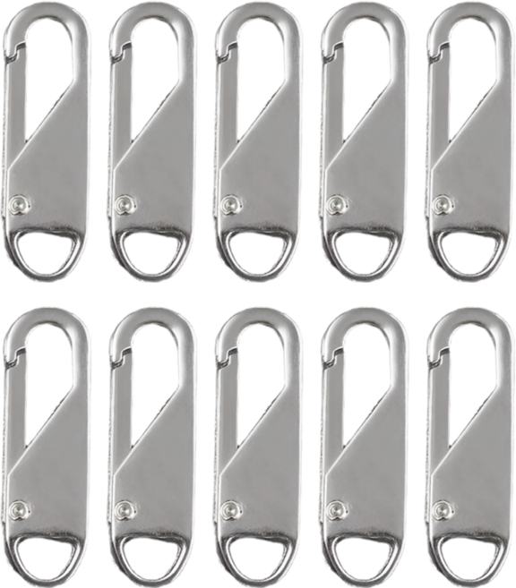 지노 다용도 셀프 수선 지퍼고리, 10개, 티타늄