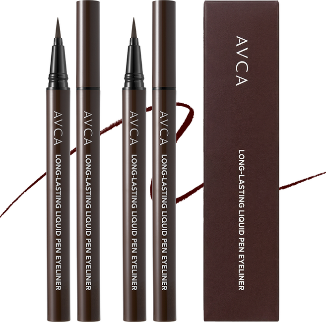 아브카 롱래스팅 리퀴드 펜 아이라이너 마호가니 딥브라운 0.5g 2개, 1개, 다크브라운