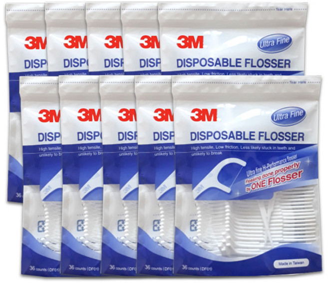 쓰리엠 싱글라인 치실 휴대용 구강 위생, 36개입, 20개