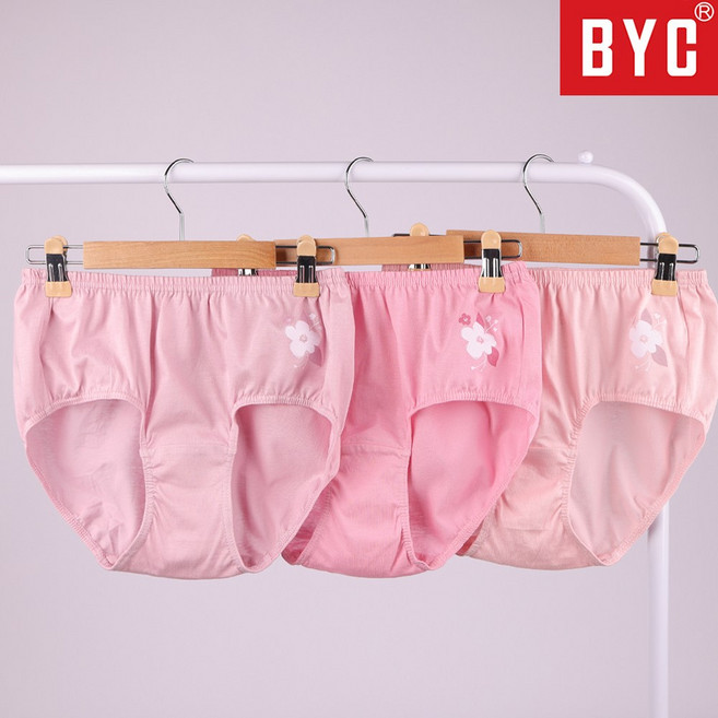 BYC 순면 여성 맥시 삼각 팬티 3매입