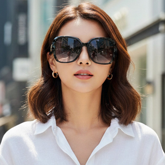 해아다 여성용 그라데이션 오버 선글라스