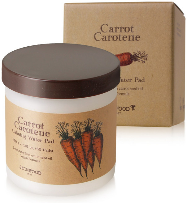 스킨푸드 캐롯 카로틴 카밍 워터 패드 250g, 60매입, 1개