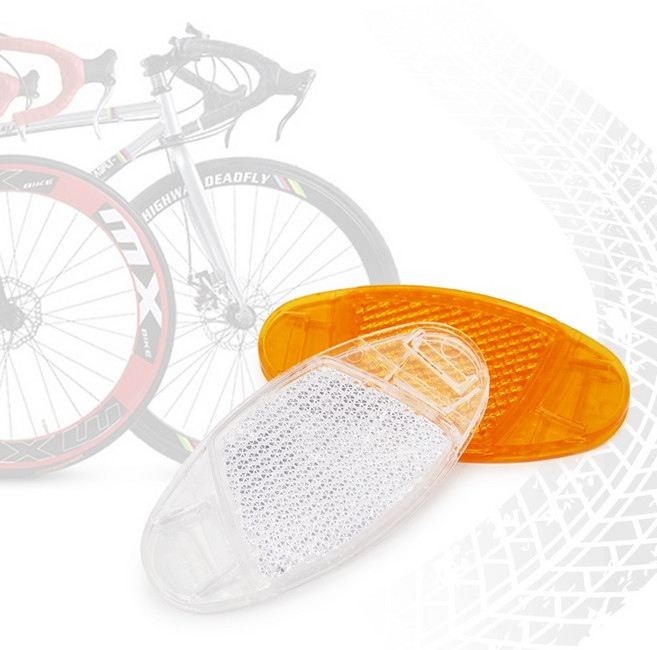 엘피스디자인 자전거 바퀴용 야광 반사판 자전거 휠 야광스티커, 오렌지
