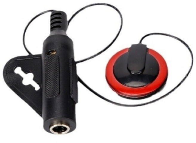 피에조 기타 픽업 케이블 - 부착식 진동 픽업 - 3M 양면테이프 - 무타공 설치 - 6.35mm 잭 출력 - 통기타 클래식 우쿨렐레 호환, 1개