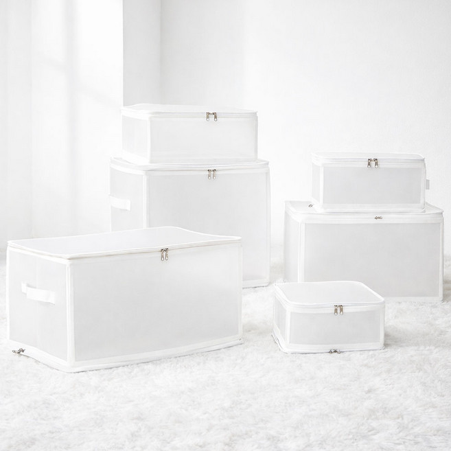 실버미어 접이식 투명수납함 옷정리수납함 2P, 1세트