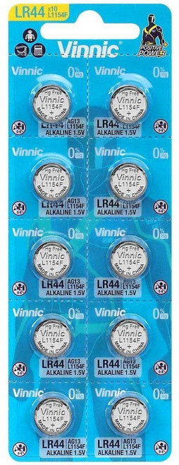 비닉 수은전지 L1154F LR44 10입 1.5V 180mAh(L1154호환), 1개, 10개입
