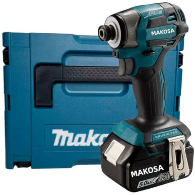 MAKOSA 18v 無刷衝擊起子機, 1個, DTD173 起子機【空機】+疊加箱