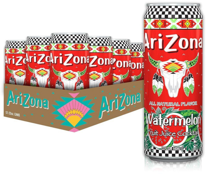 미국 아리조나 수박 과일 주스 칵테일 600ml 12캔, 1개, 7.2kg