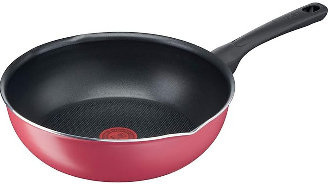 무상 테팔 볶음팬 26cm 궁중팬 붓기 포함 가스불 전용 PFOA 등 유해물질 미사용 쉽게 달라붙지 않는 오래 지속 "크랜베리 레드 멀티팬 B55977 일본직송, 1개
