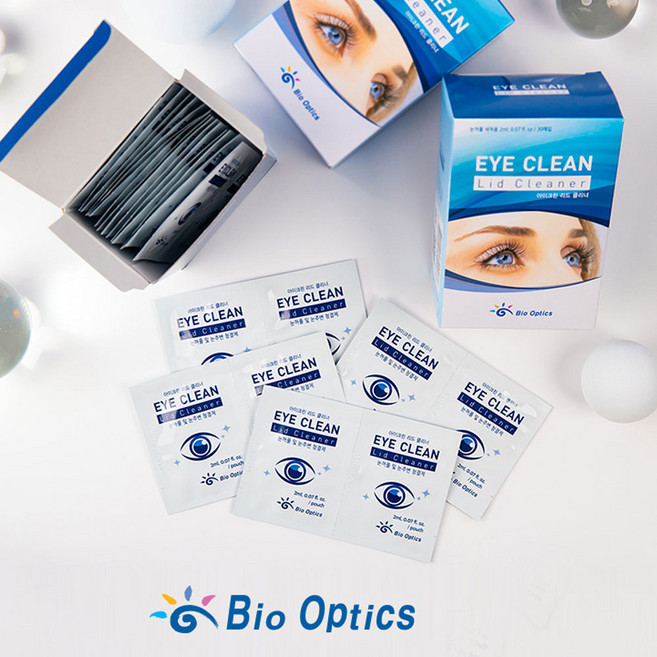 바이오옵틱스 아이클린 리드클리너 눈꺼풀세정제 30p, 60ml, 2개