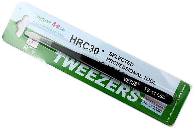 비투스핀셋 정품 속눈썹연장핀셋 속눈썹연장재료 vetus핀셋, 15번, 1개