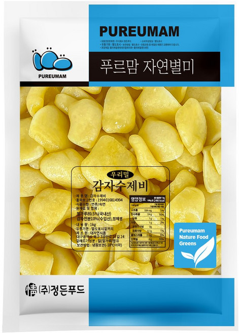 푸르맘 국산 우리밀 감자수제비, 1kg, 1개