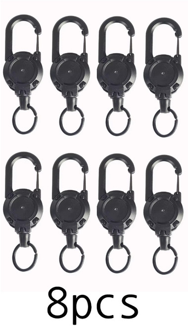 밀리터리 와이어 핀온릴 스트링 홀더, 8개, 검은색