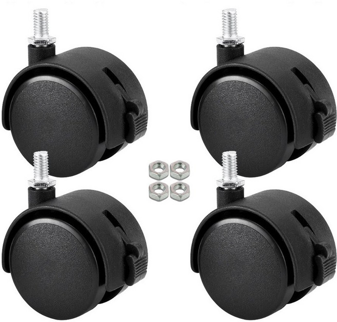 가구바퀴 B7 볼트 8mm 브레이크, 4개