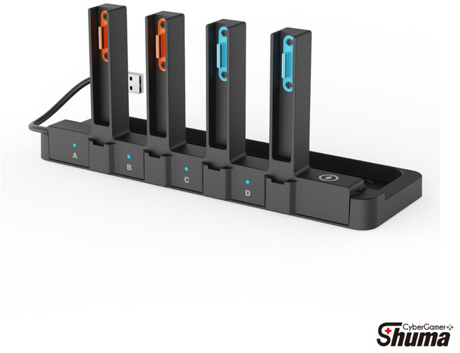 適用於 Switch 1/2 手把充電座 (副廠) - 支援Joy-Con 1/2 搭配底座使用, 1個, 黑色, 黑色, PG-SW2130