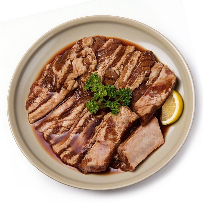 [추억의 연탄 그 맛] 마포 왕돼지구이 캠핑 간편식 목전지 양념갈비맛, 1개, 500g