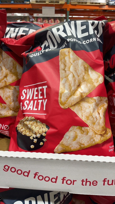 CORNERS 爆米花脆片 甜鹹風味, 1個, 爆米花脆片567公克