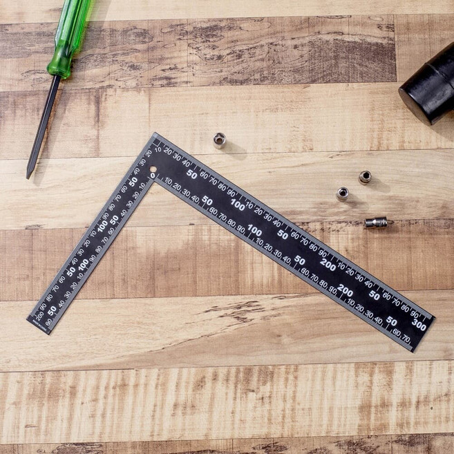 목공용 스틸 양면 직각자 강철자 200x300mm, 1개