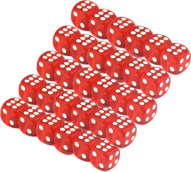 빛돌아이 주사위 보드게임용 30P(레드 퍼플 그린 블루.옐로우), 빨강30P, 1개