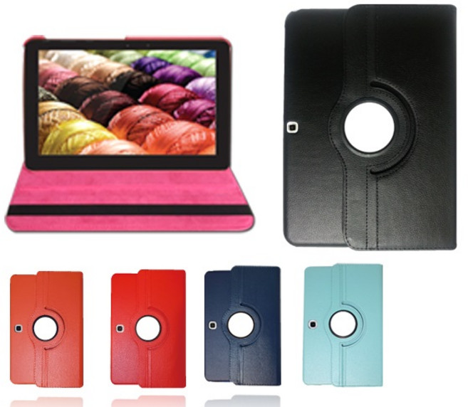 삼성 갤럭시탭어드밴스2 10.1 SM-T583 호환 360도 회전 가죽케이스 advanced2, 라운드 세트 연두