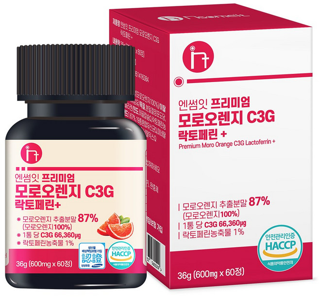 엔썸잇 프리미엄 모로오렌지 C3G 락토페린+ 모로실 2개월분, 60정, 1개
