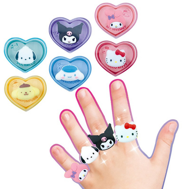 산리오 캐릭터즈 반지스탬프 도장 랜덤, 5개