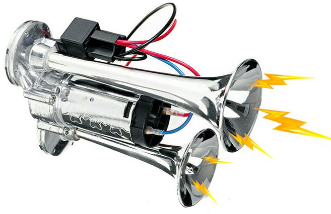 락모터스 화물차 에어혼 나팔 에어크락션 12V 24V 콤프나팔일체형 쌍나팔 나팔쌍혼 대형 트럭, 1개, 컨텐츠 참조