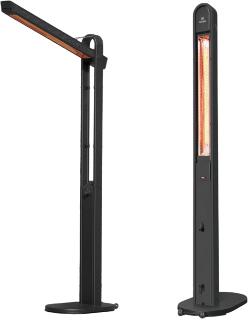 GEEK 전기 히터 카본 파티오 히터 업소용 야외용 대형 전기 난로, 블랙