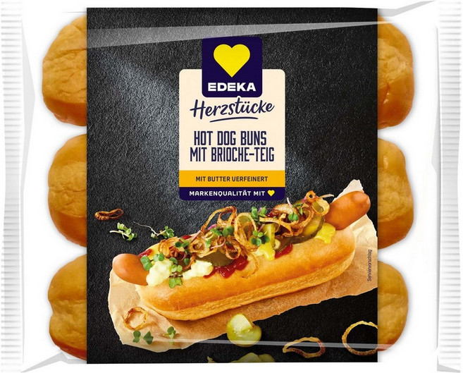 독일빵 에데카 브리오슈 핫도그 번 6개입 270g, 1개