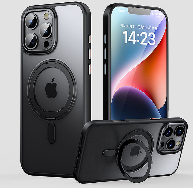 360旋轉磁吸支架 手機殼 防摔殼 適用 iPhone 17 16 15 14 13 Pro Max保護殼, 適用iPhone 17 Pro Max, 1個