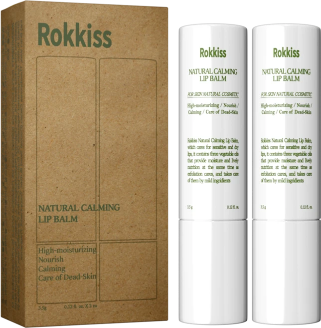 록키스 네츄럴 카밍 립밤, 무색, 3.5g, 2개 - 쿠팡