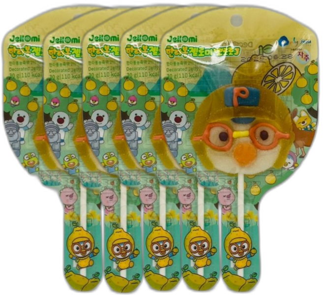 제주 한라봉 뽀로로 젤로미 젤리 아이간식 기념품 선물, 30g, 5개