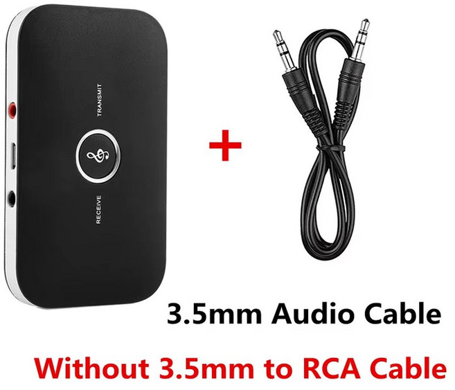 midi어댑터 블루투스 5 0 오디오 송신기 수신기 RCA 3 5mm AUX 잭 USB 동글 스테레오 음악 무선 어댑터 차량용 키트 PC TV 헤드폰, 블루투스 v5.0, 3.5mm 1, 1개