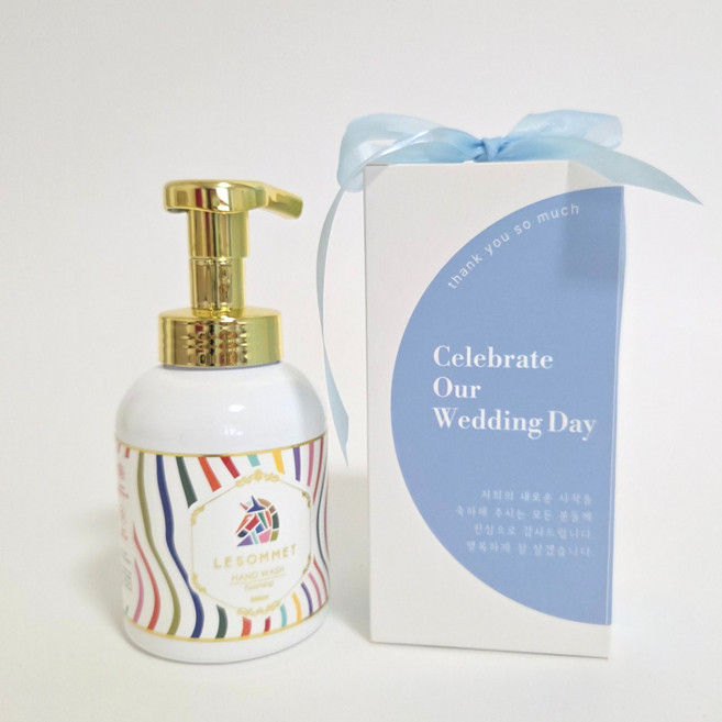오월답례 르소메 프리미엄 포밍 핸드워시 답례품, 웨딩블루, 1개