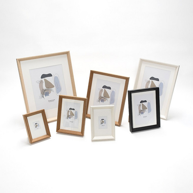 우드 사진액자 3x5 4x6 5x7 6x8 8x10 멀티사이즈 탁상용 포토프레임, 3x5인치(8x14cm), 브라운, 1개
