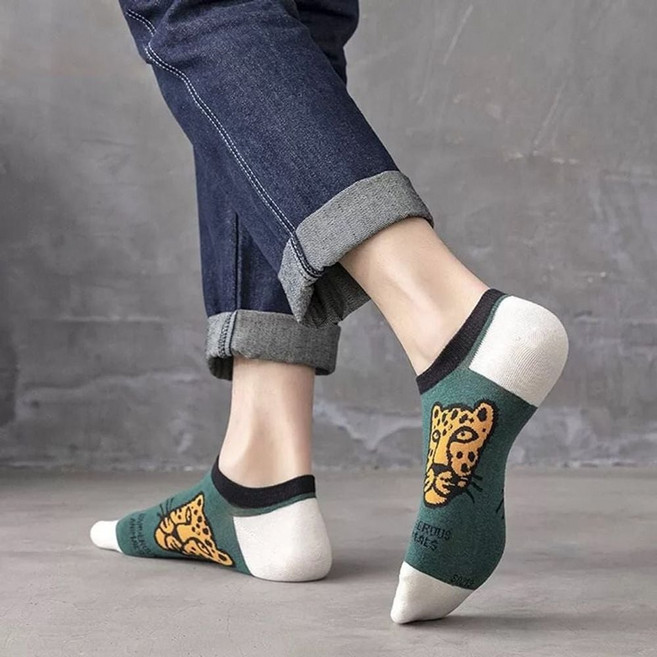 키밍 귀여운 캐릭터 양말 5세트 남성 발목양말 단목 삭스