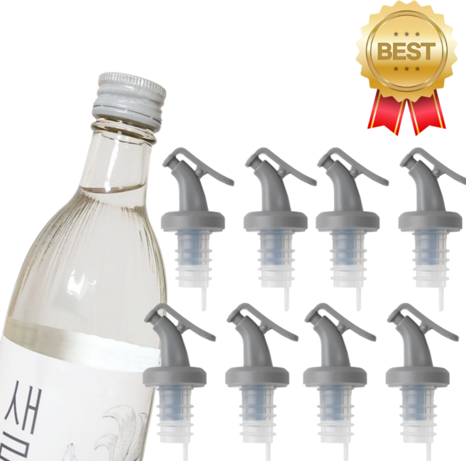 오일병 뚜껑 참기름 들기름 올리브 소주 병 마개 2개, 4세트, 그레이